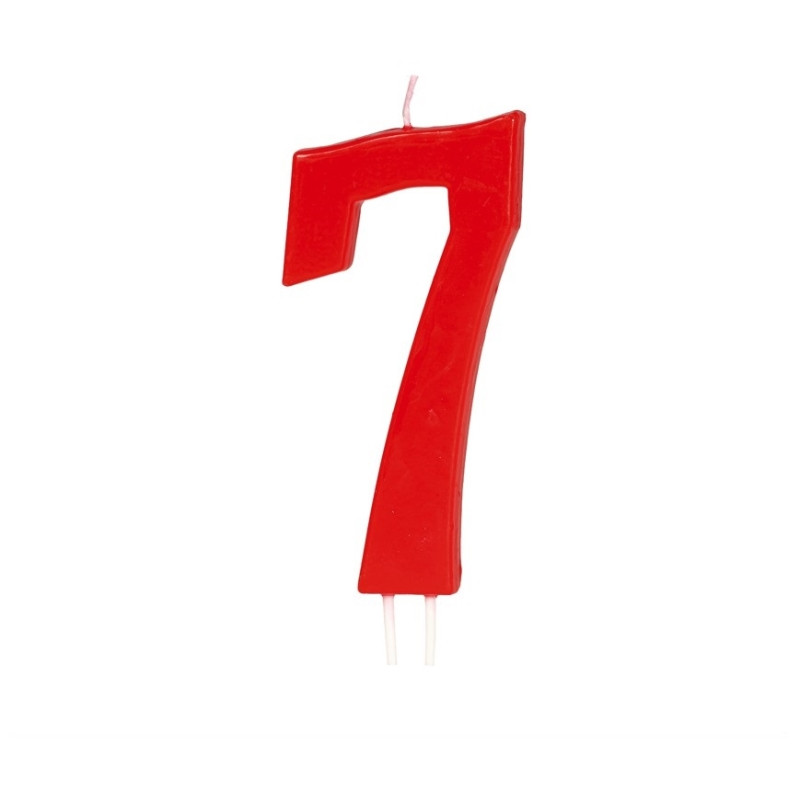 Vela Roja Gigante 12cm Nº7