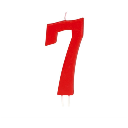 Vela Roja Gigante 12cm Nº7