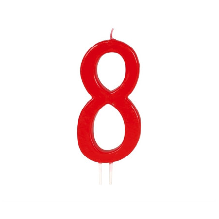 Vela Roja Gigante 12cm Nº8