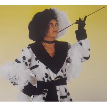 Peluca Cruela Blanco y Negro