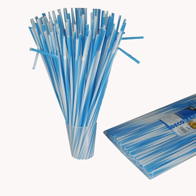 Cañita Flexible 40cm x 6mm, Azul Baviera (250 Unid)