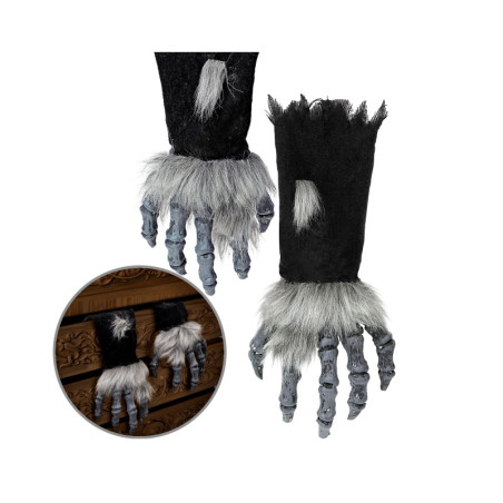 Manos de Monstruo C/Pelo Mangas Negras