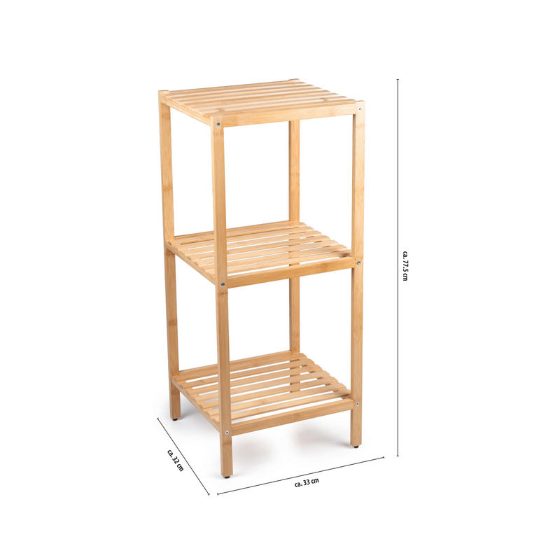 Estantería de Bambú 3 Niveles 33x31,5x77,5cm