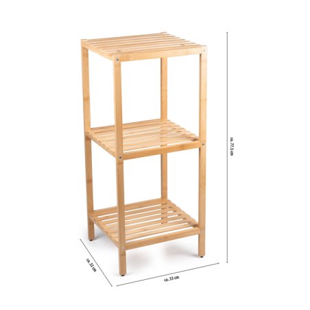 Estantería de Bambú 3 Niveles 33x31,5x77,5cm