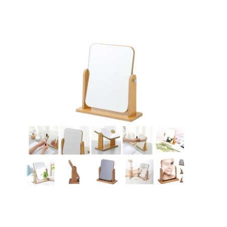 Espejo Cosmético Bambú 18x9x20cm 