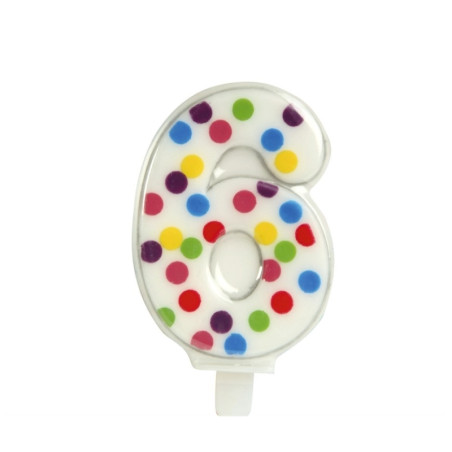 Vela Confeti Nº6 6,5 CMS