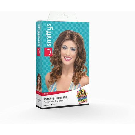 Peluca Dancing Queen castaña