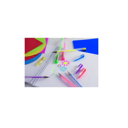 Set 12 Bolígrafos Gel (8 Neón + 4 Basic)