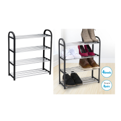 Zapatero 4 Niveles PVC/Metal 50x18,5x57cm