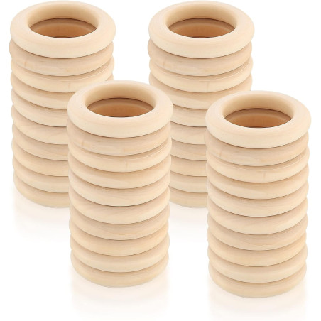 Pack Anillas de Madera 40 Uds. 55mm