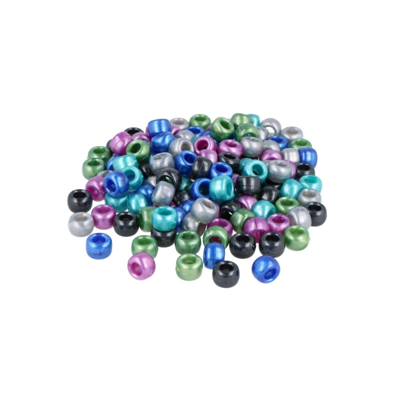 Cuentas Plástico Opaco Metalizado Multicolor 400 Uds