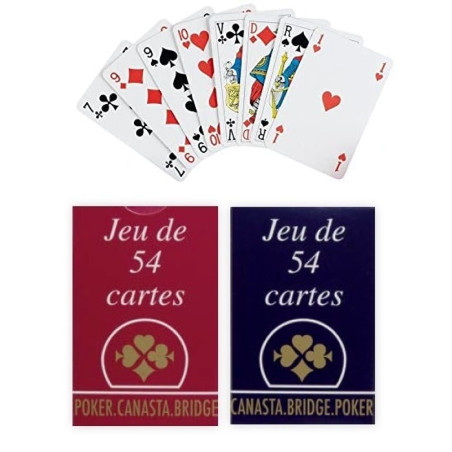Juego Cartas Rommé Francés (2 Barajas de 54 Cartas)