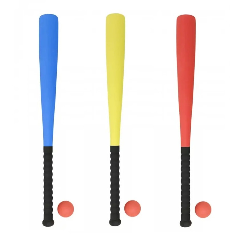 Bate Béisbol Foam con Pelota 69cm (Colores Surtidos)
