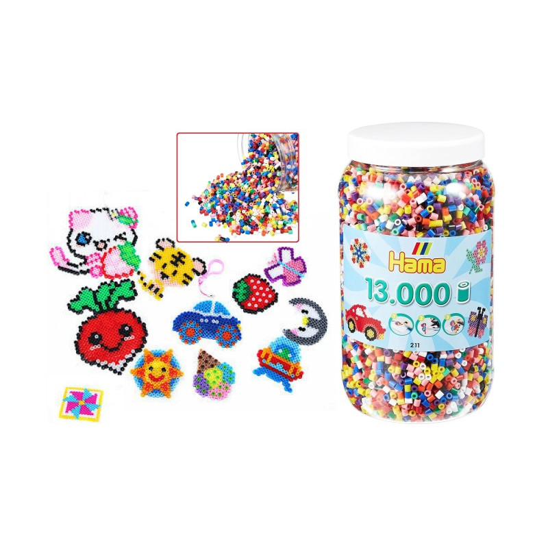 Cuentas ''Hama Beads'' 5mm (13000 Uds.) Colores Surtidos