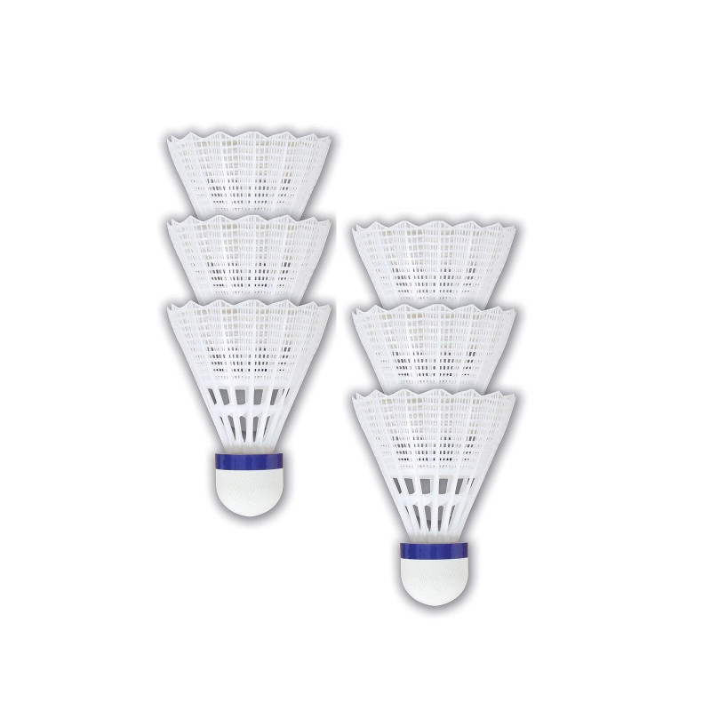 Volantes Badminton Nylon/Corcho Mod.1207 (6 Uds)