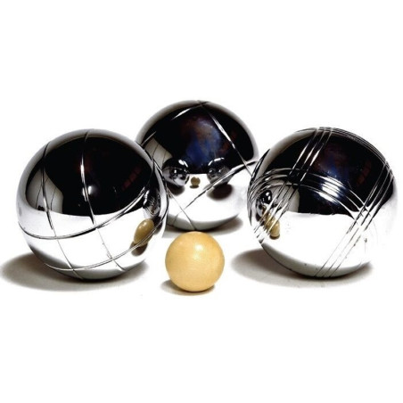 Juego Petanca 3 Bolas Acero c/funda