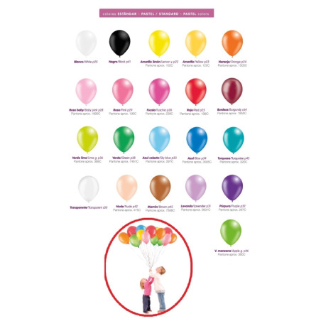 Bolsa 100 Globos Party 25cm