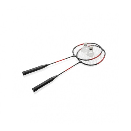 Set 2 Raquetas Bádminton Iniciación Ace/Alu + 2 Volantes 