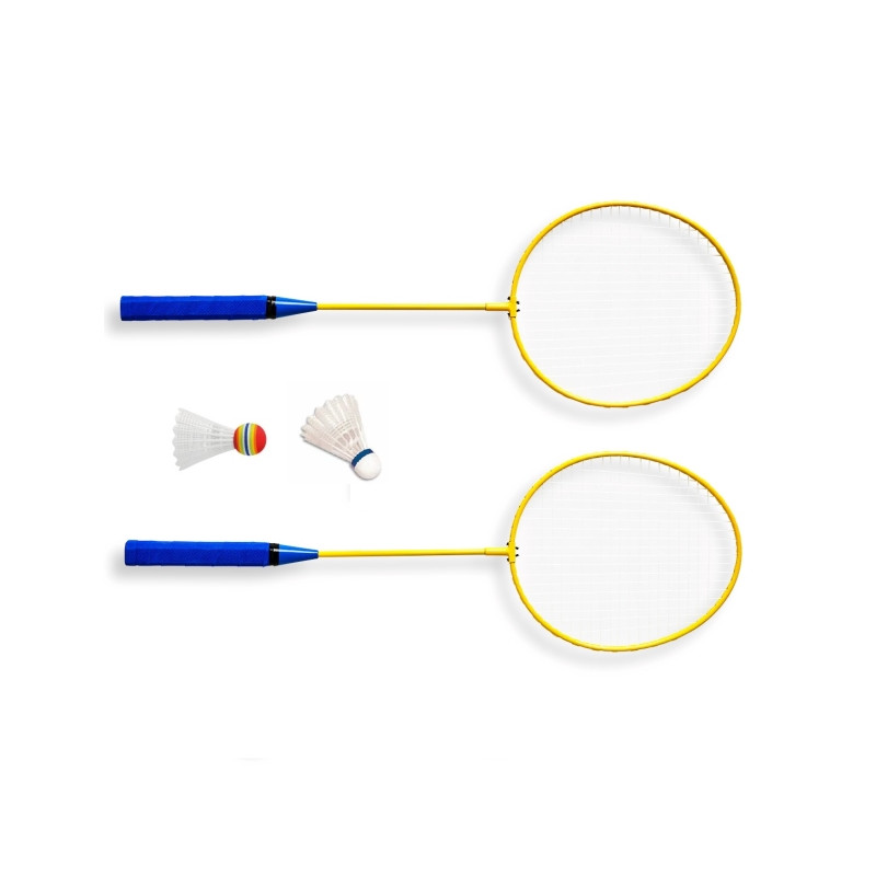 Set 2 Raquetas Bádminton Primaria + 2 Volantes 