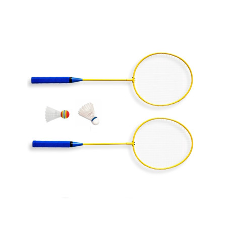 Set 2 Raquetas Bádminton Primaria + 2 Volantes 